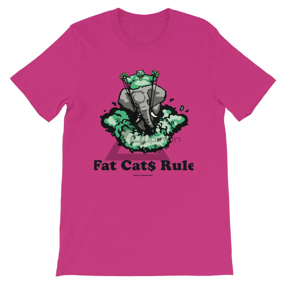 Fat Cats Rule Short-Sleeve T-Shirt Berry / S