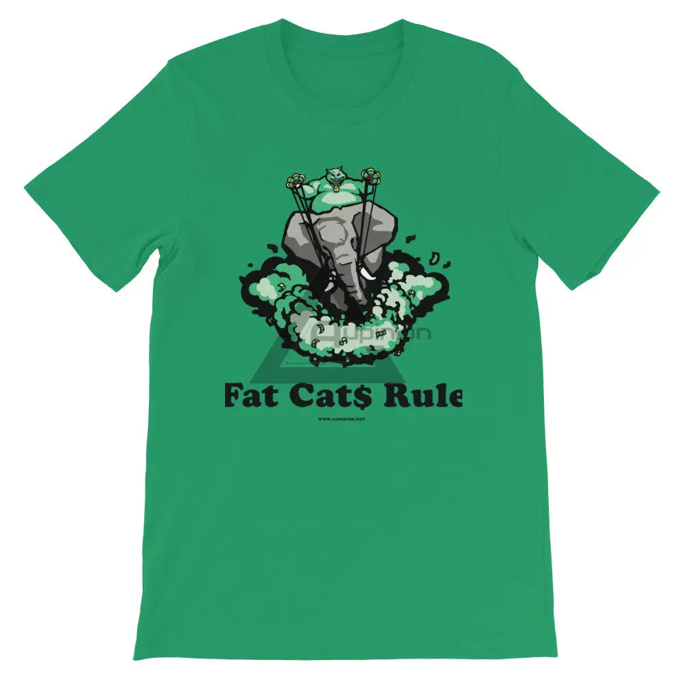 Fat Cats Rule Short-Sleeve T-Shirt Kelly / S