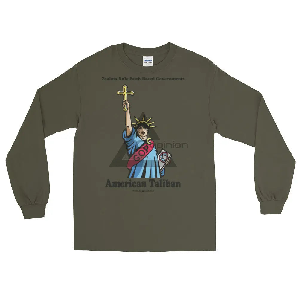 American Taliban Long Sleeve T-Shirt Military Green / S