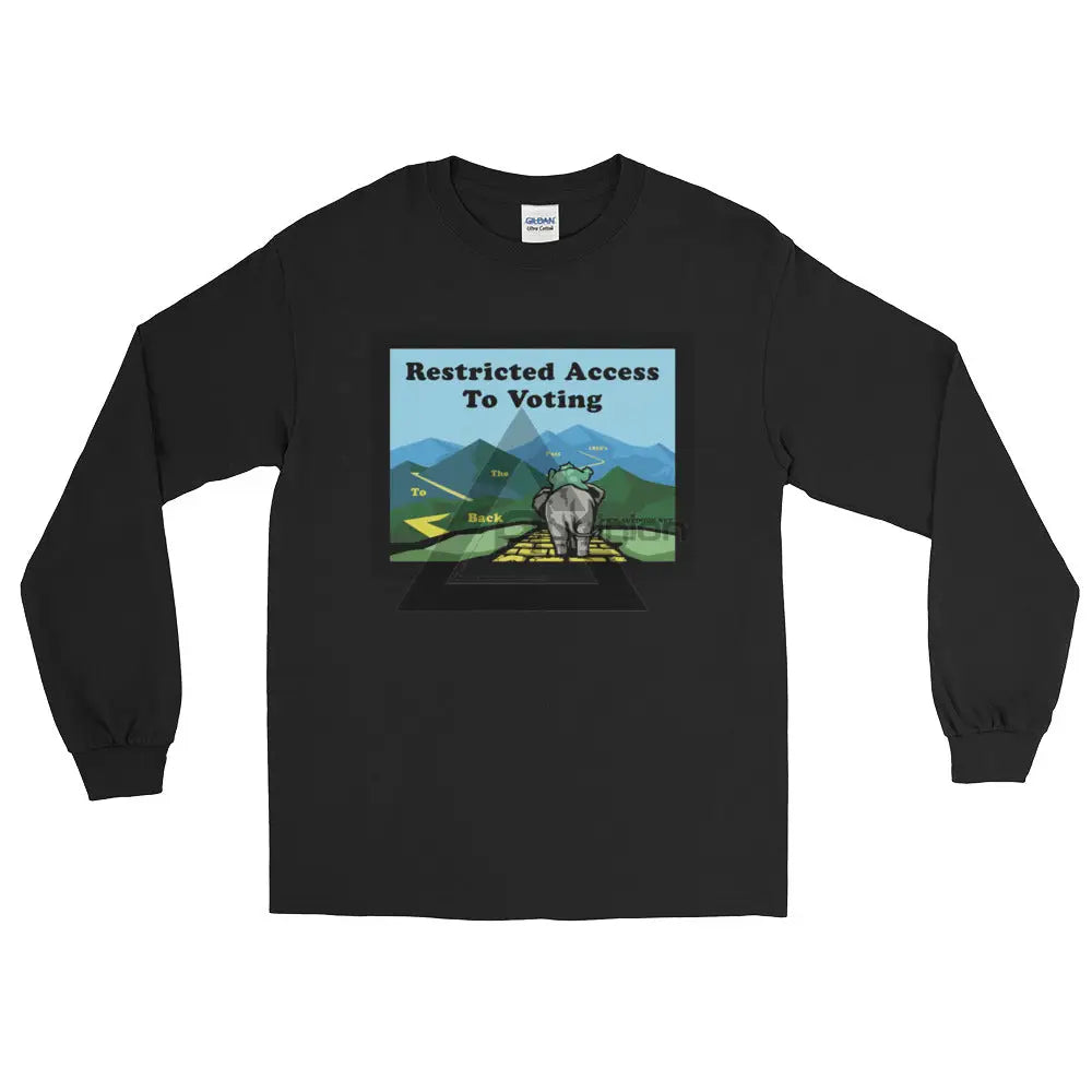 Back To The Past Voting Long Sleeve T-Shirt Black / S