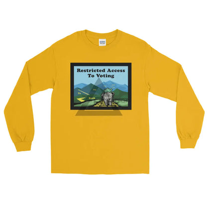 Back To The Past Voting Long Sleeve T-Shirt Gold / S