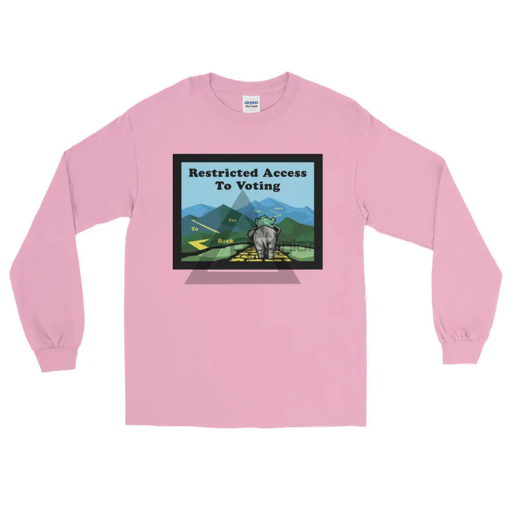 Back To The Past Voting Long Sleeve T-Shirt Light Pink / S