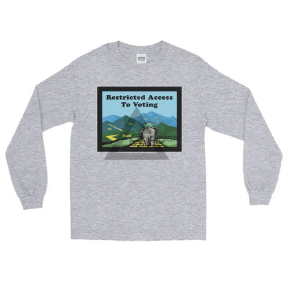 Back To The Past Voting Long Sleeve T-Shirt Sport Grey / S