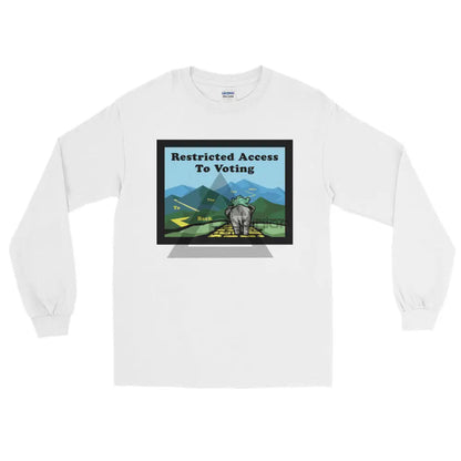 Back To The Past Voting Long Sleeve T-Shirt White / S