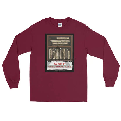 Books Long Sleeve T-Shirt Maroon / S