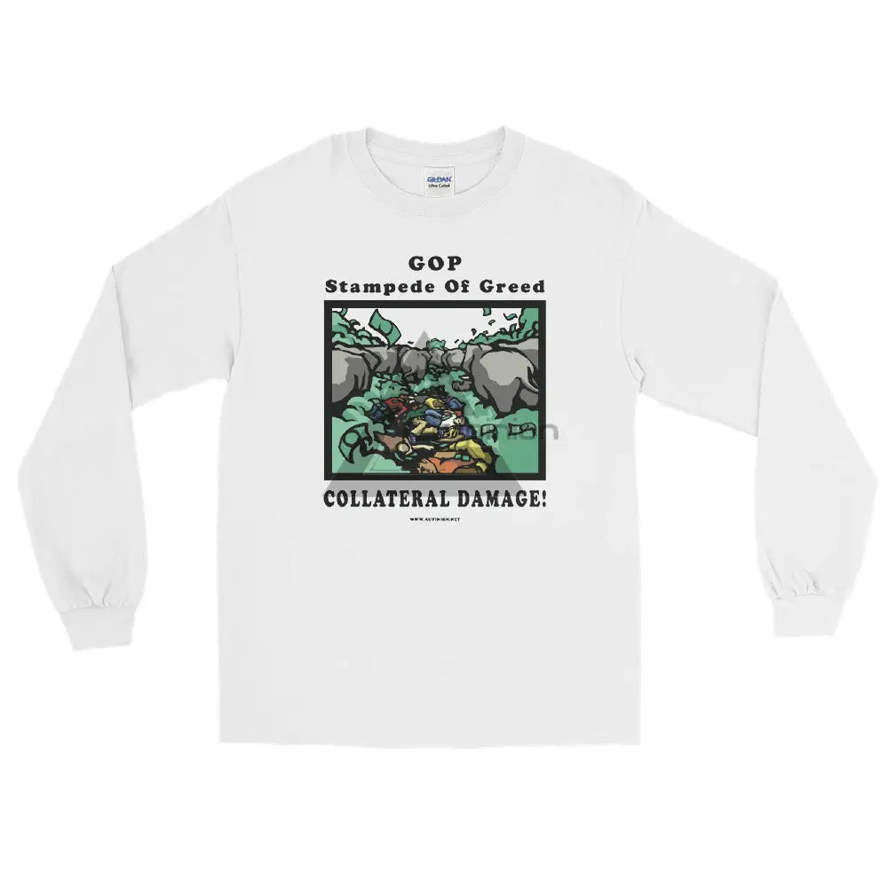 Collateral Damage Long Sleeve Shirt White / S