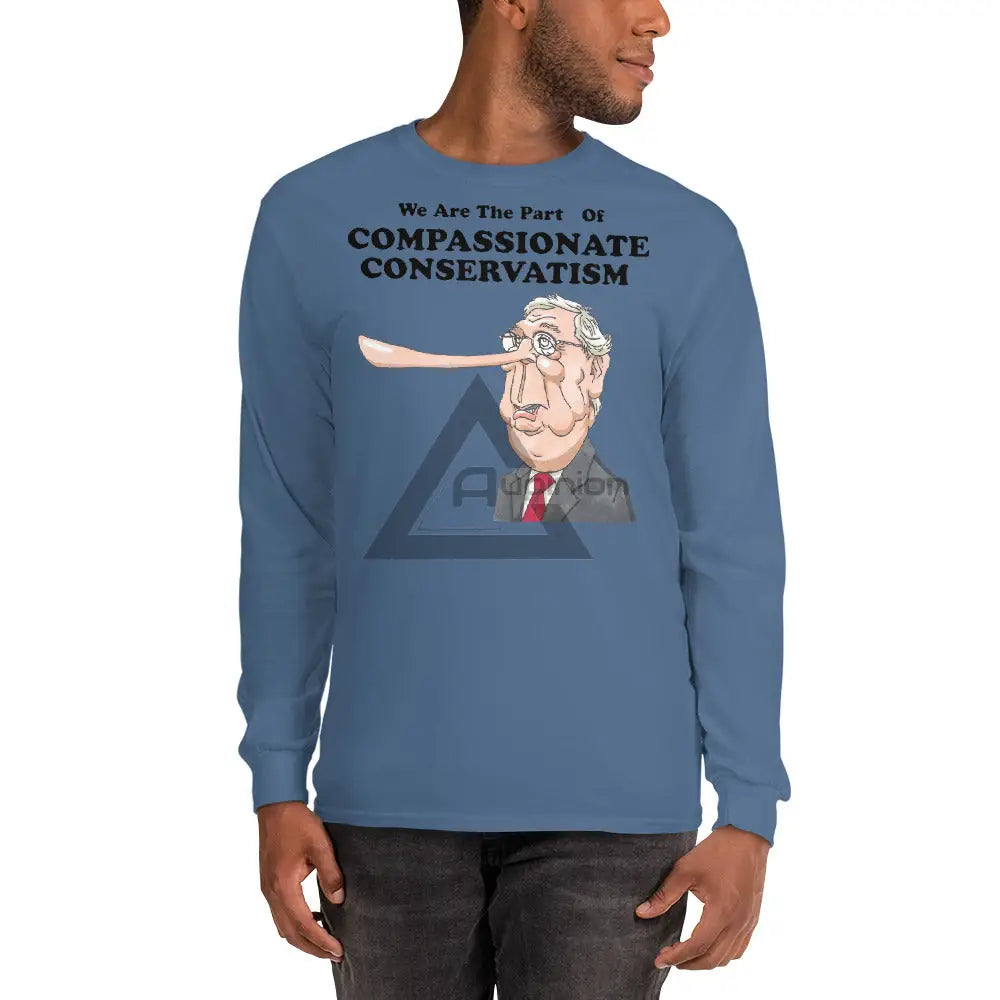 Compassionate Conservatism Long Sleeve Shirt Indigo Blue / S