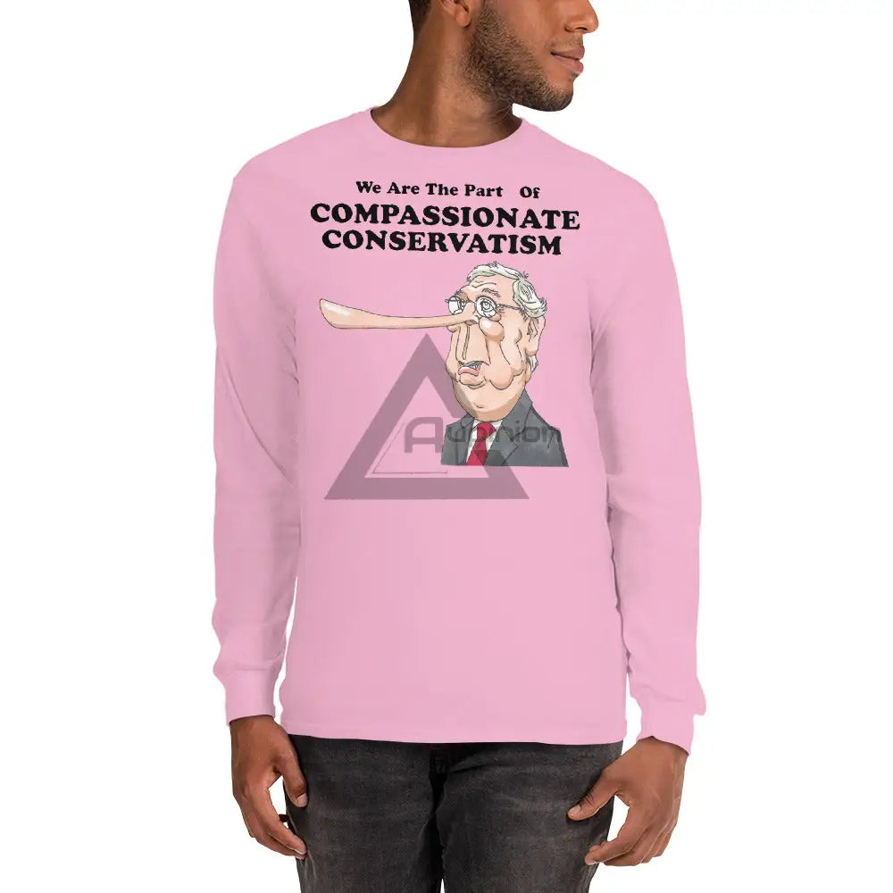 Compassionate Conservatism Long Sleeve Shirt Light Pink / S