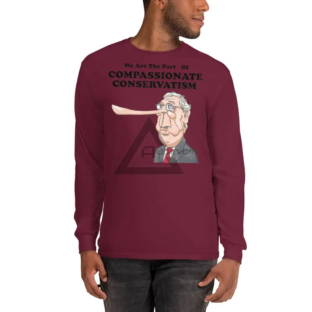 Compassionate Conservatism Long Sleeve Shirt Maroon / S