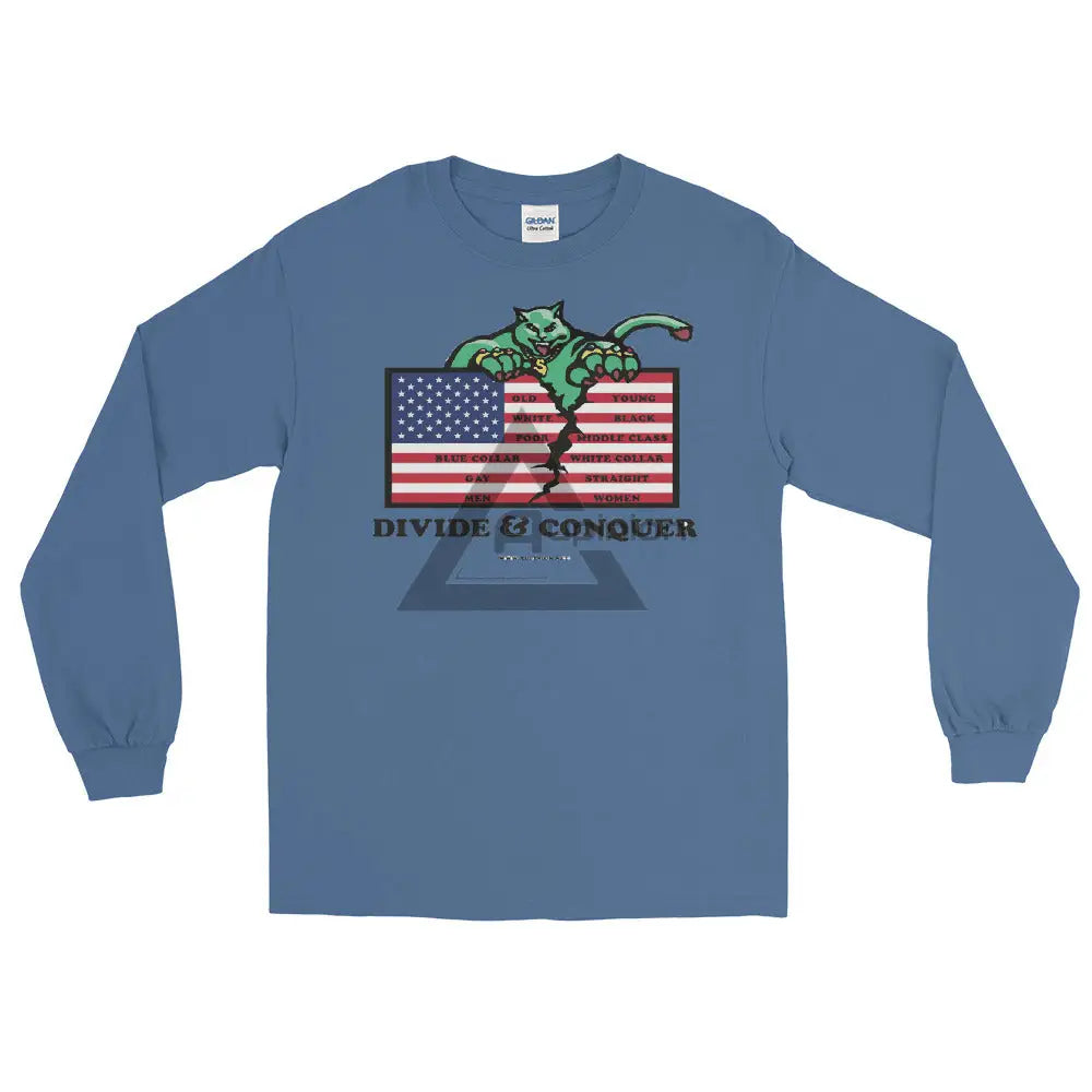 Divide And Conquer Long Sleeve T-Shirt Indigo Blue / S