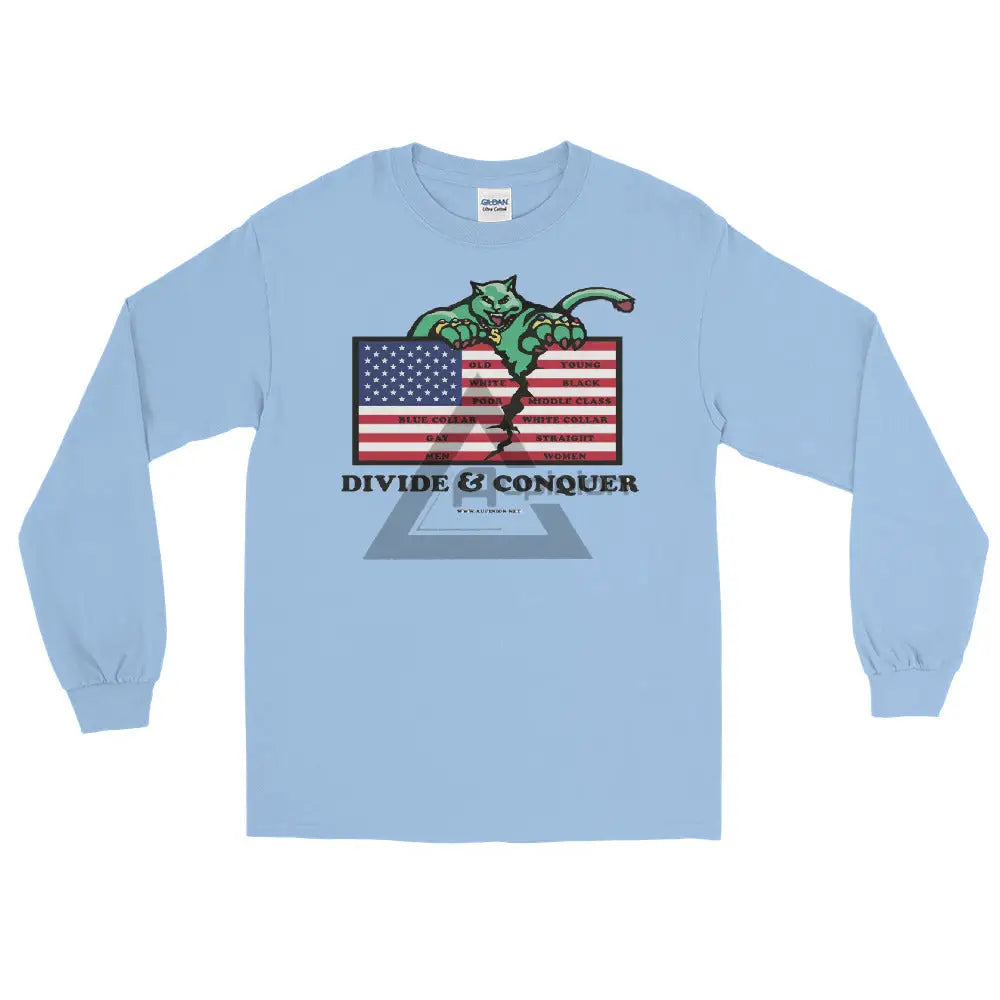 Divide And Conquer Long Sleeve T-Shirt Light Blue / S