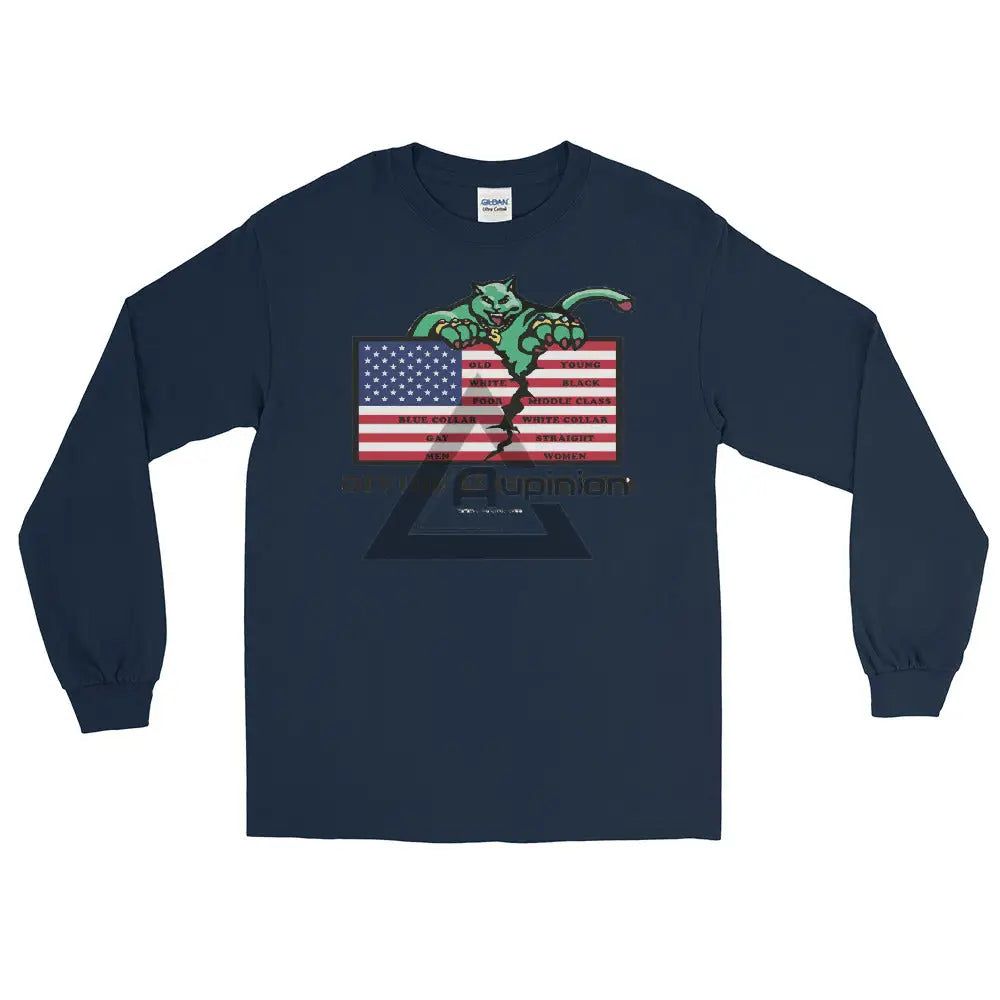 Divide And Conquer Long Sleeve T-Shirt Navy / S