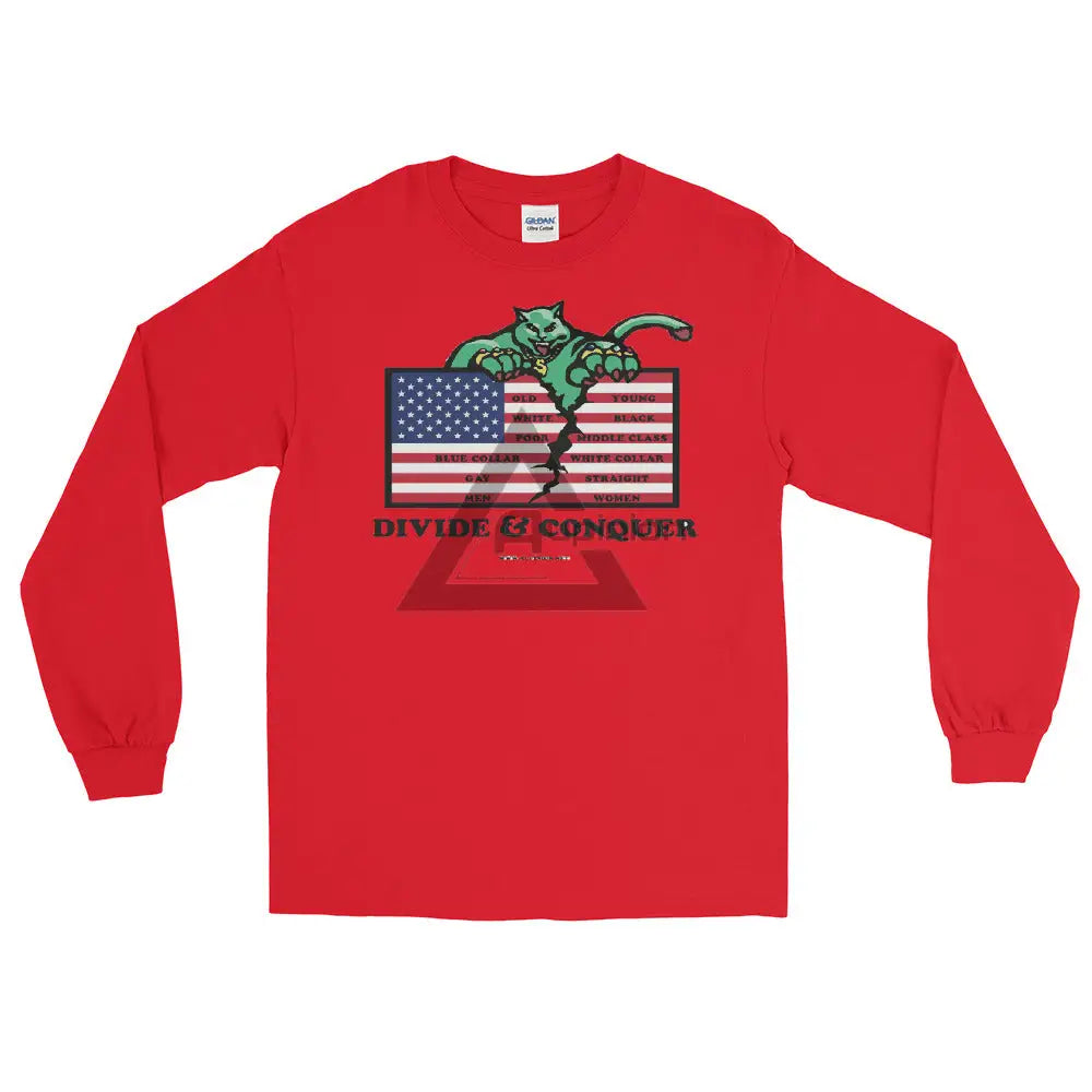 Divide And Conquer Long Sleeve T-Shirt Red / S