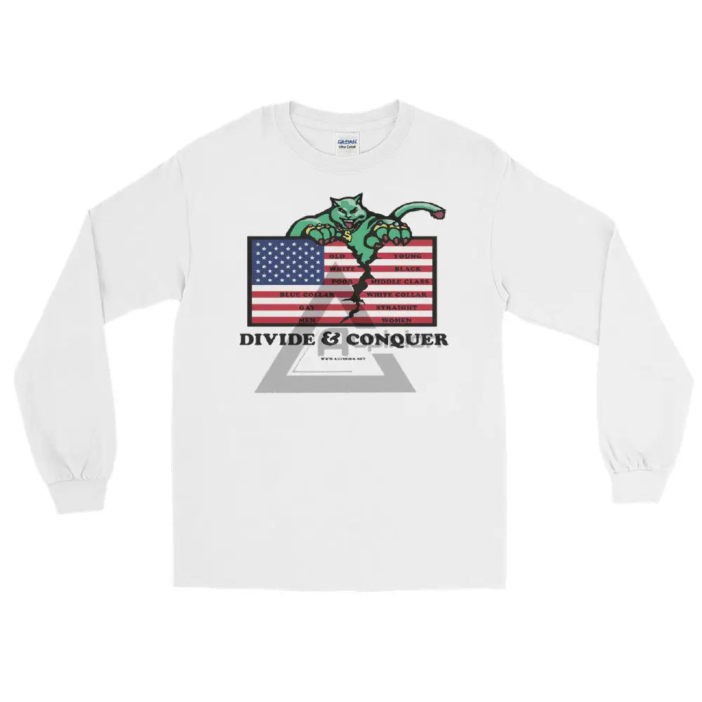 Divide And Conquer Long Sleeve T-Shirt White / S