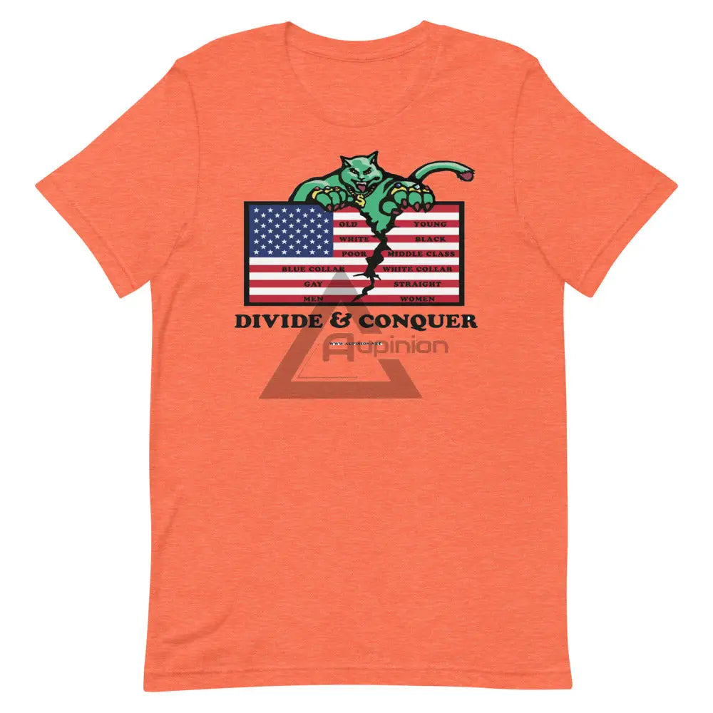 Divide And Conquer Short-Sleeve T-Shirt Heather Orange / S