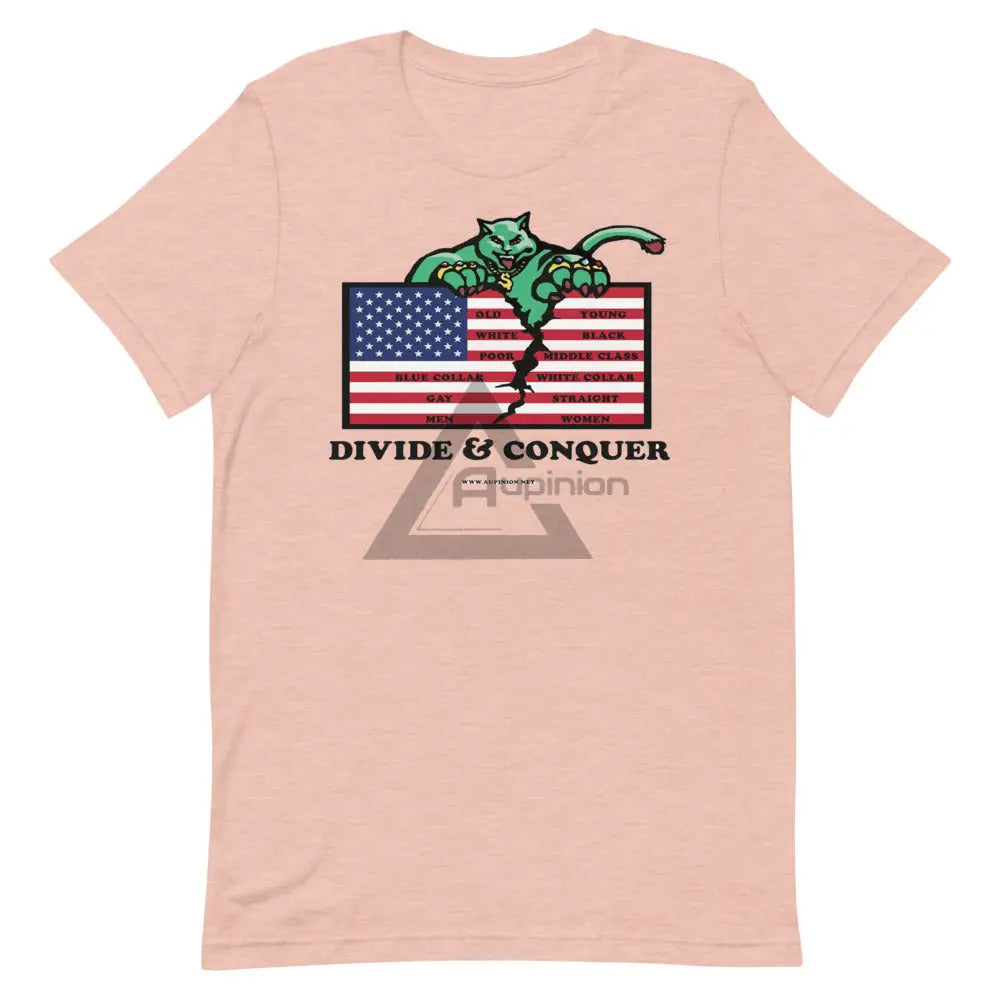 Divide And Conquer Short-Sleeve T-Shirt Heather Prism Peach / Xs