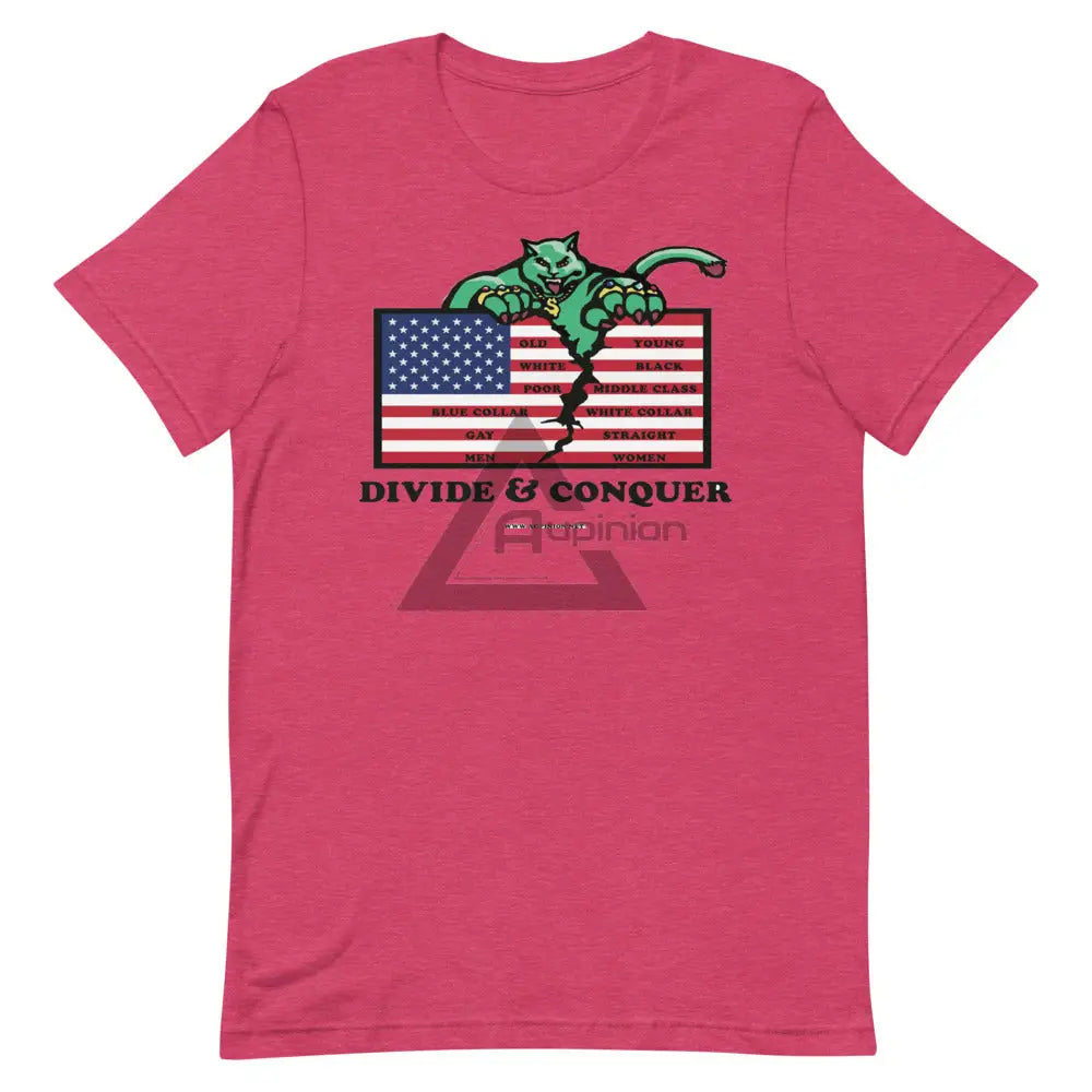 Divide And Conquer Short-Sleeve T-Shirt Heather Raspberry / S