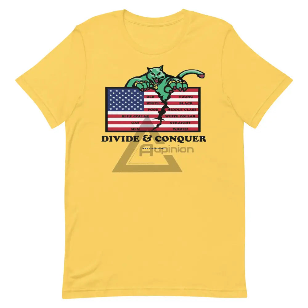 Divide And Conquer Short-Sleeve T-Shirt Yellow / S