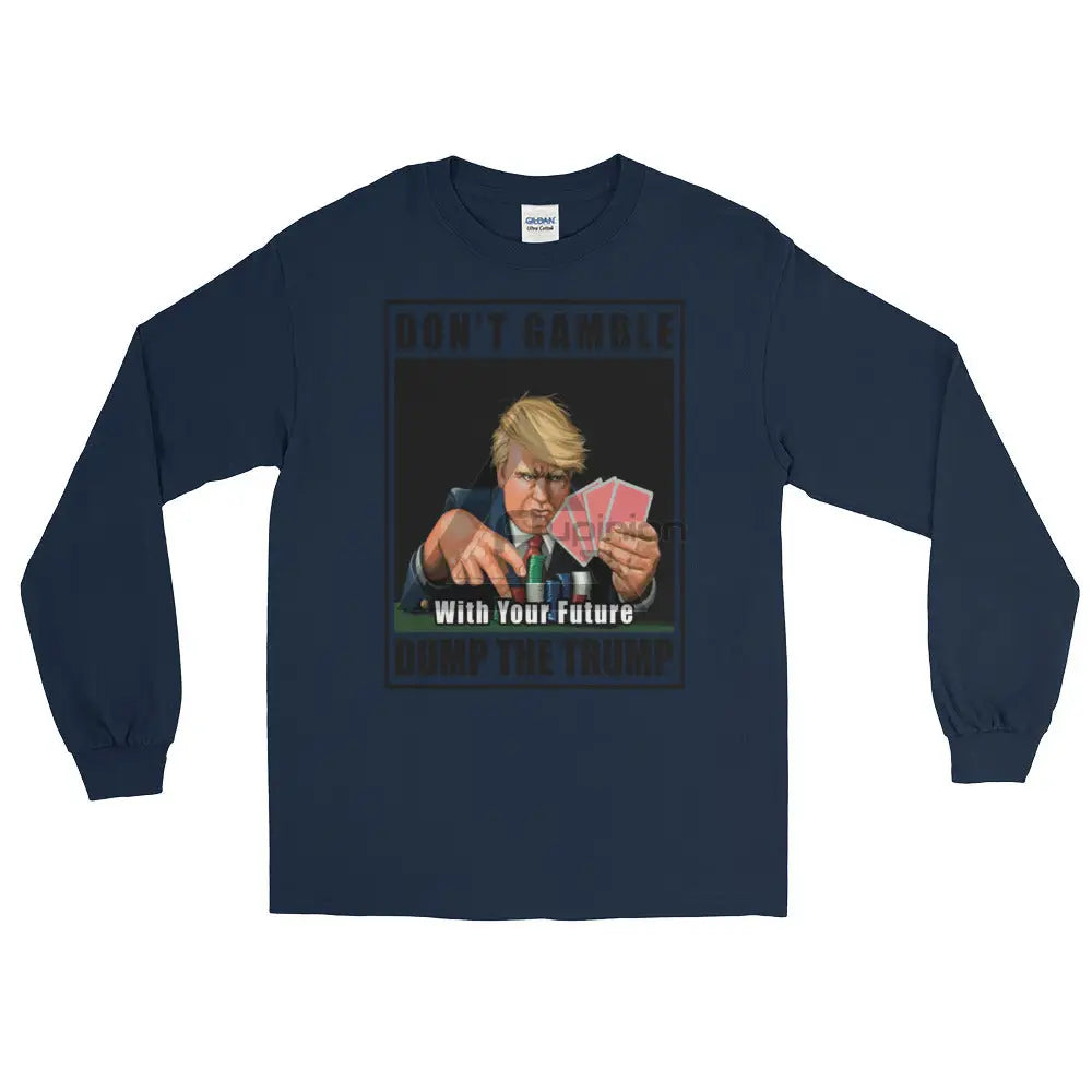 Dump Trump Long Sleeve T-Shirt Navy / S