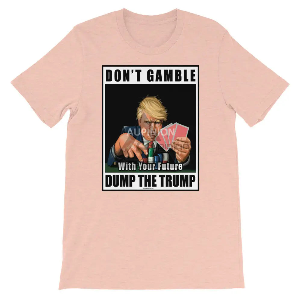 Dump Trump Short-Sleeve T-Shirt Heather Prism Peach / Xs