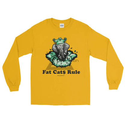 Fat Cats Rule Long Sleeve T-Shirt Gold / S