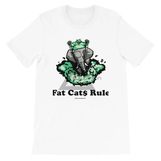 Fat Cats Rule Short-Sleeve T-Shirt White / Xs