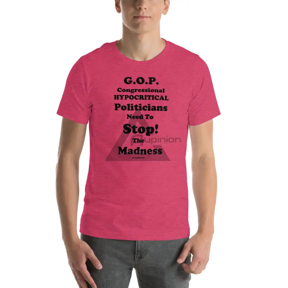 Gop Madness Short Sleeve Heather Raspberry / S