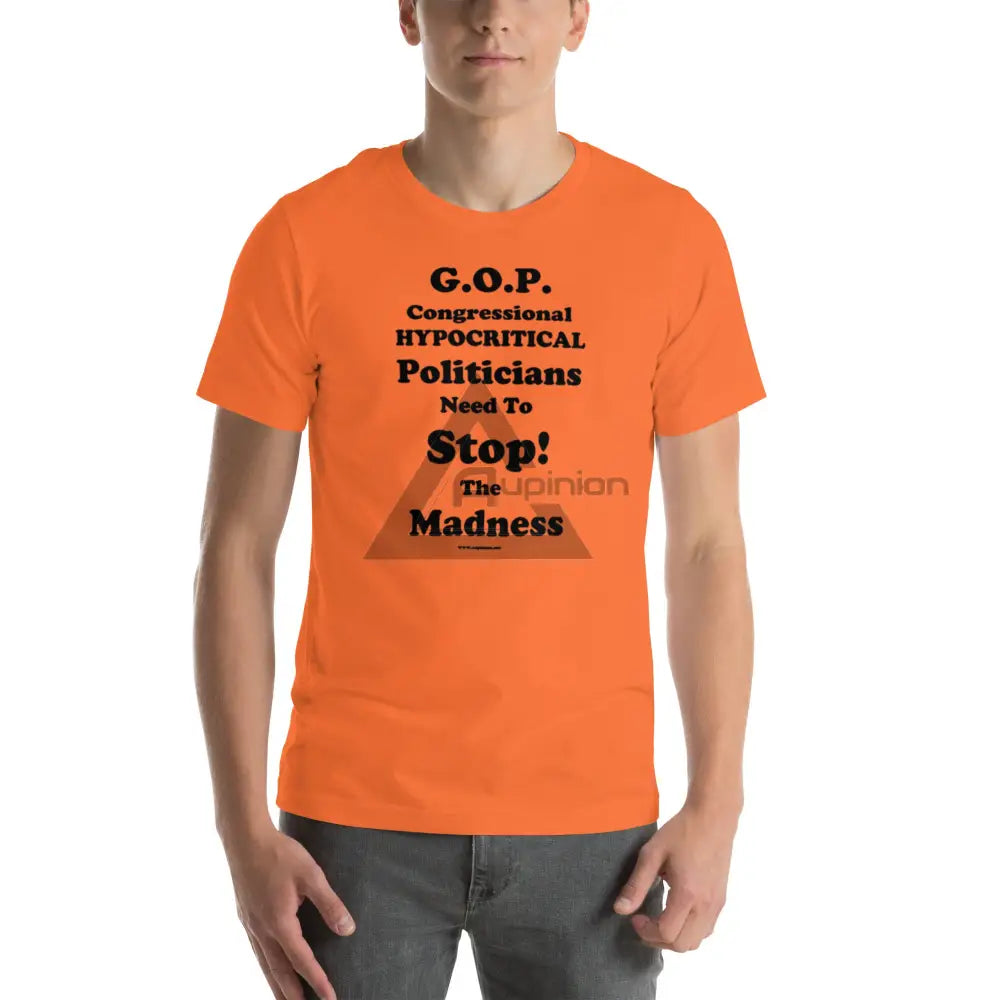 Gop Madness Short Sleeve Orange / Xs