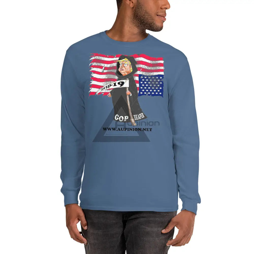 Gop Reaper Long Sleeve Shirt Indigo Blue / S