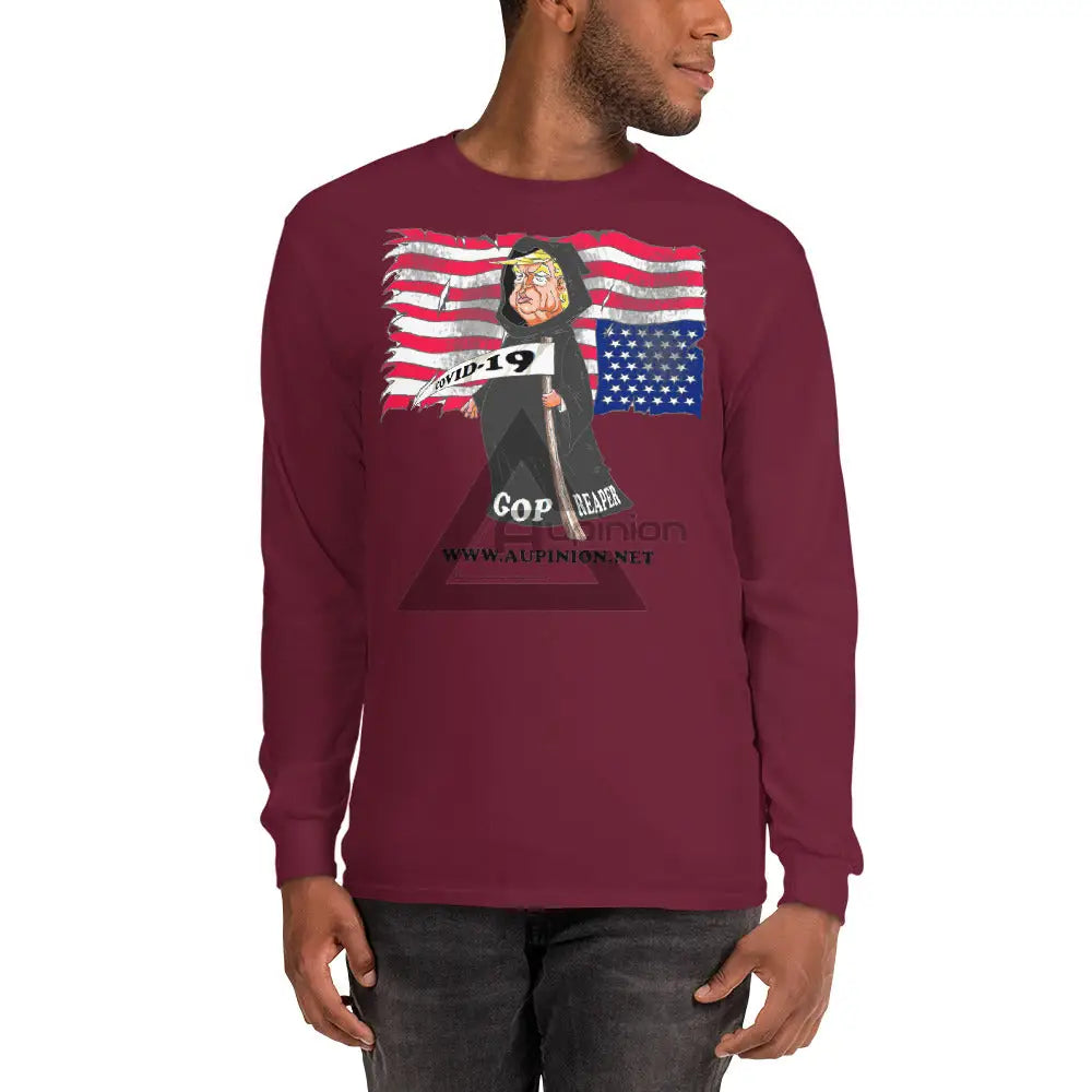 Gop Reaper Long Sleeve Shirt Maroon / S