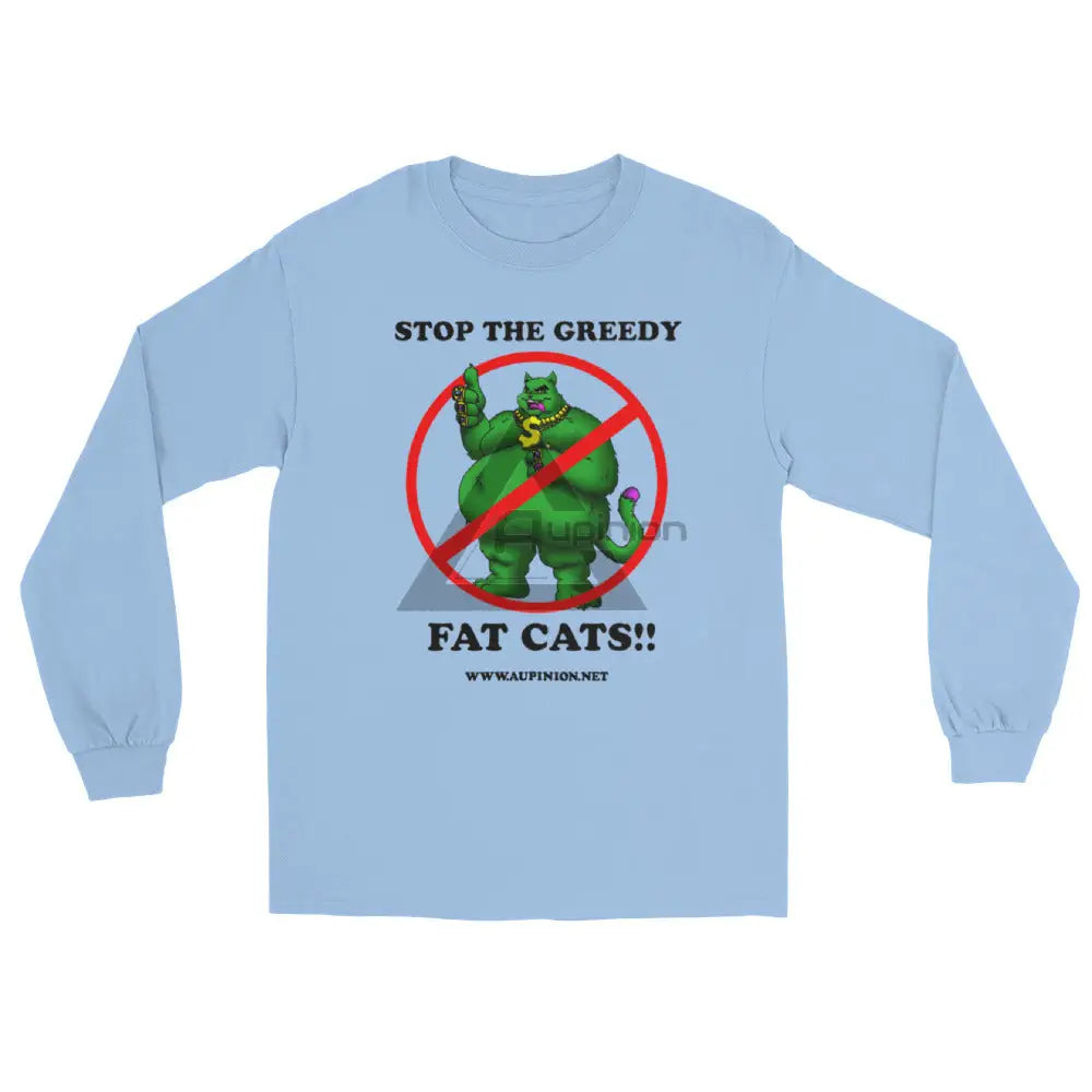 Greedy Fat Cats Long Sleeve Light Blue / S