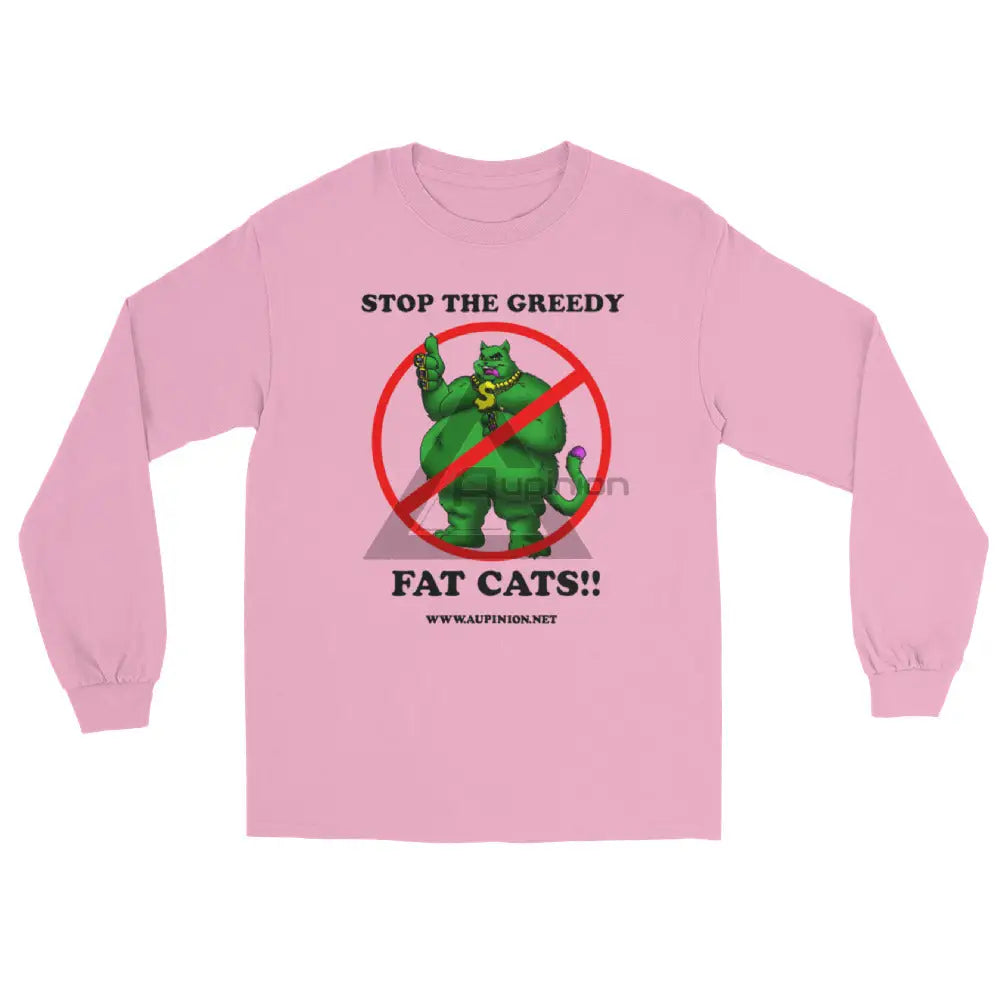 Greedy Fat Cats Long Sleeve Light Pink / S