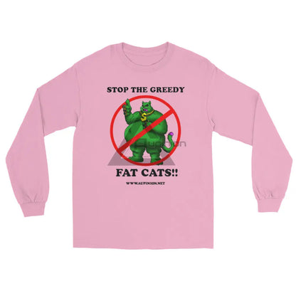 Greedy Fat Cats Long Sleeve Light Pink / S