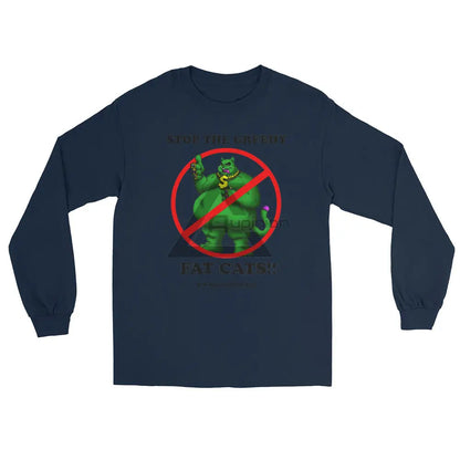 Greedy Fat Cats Long Sleeve Navy / S