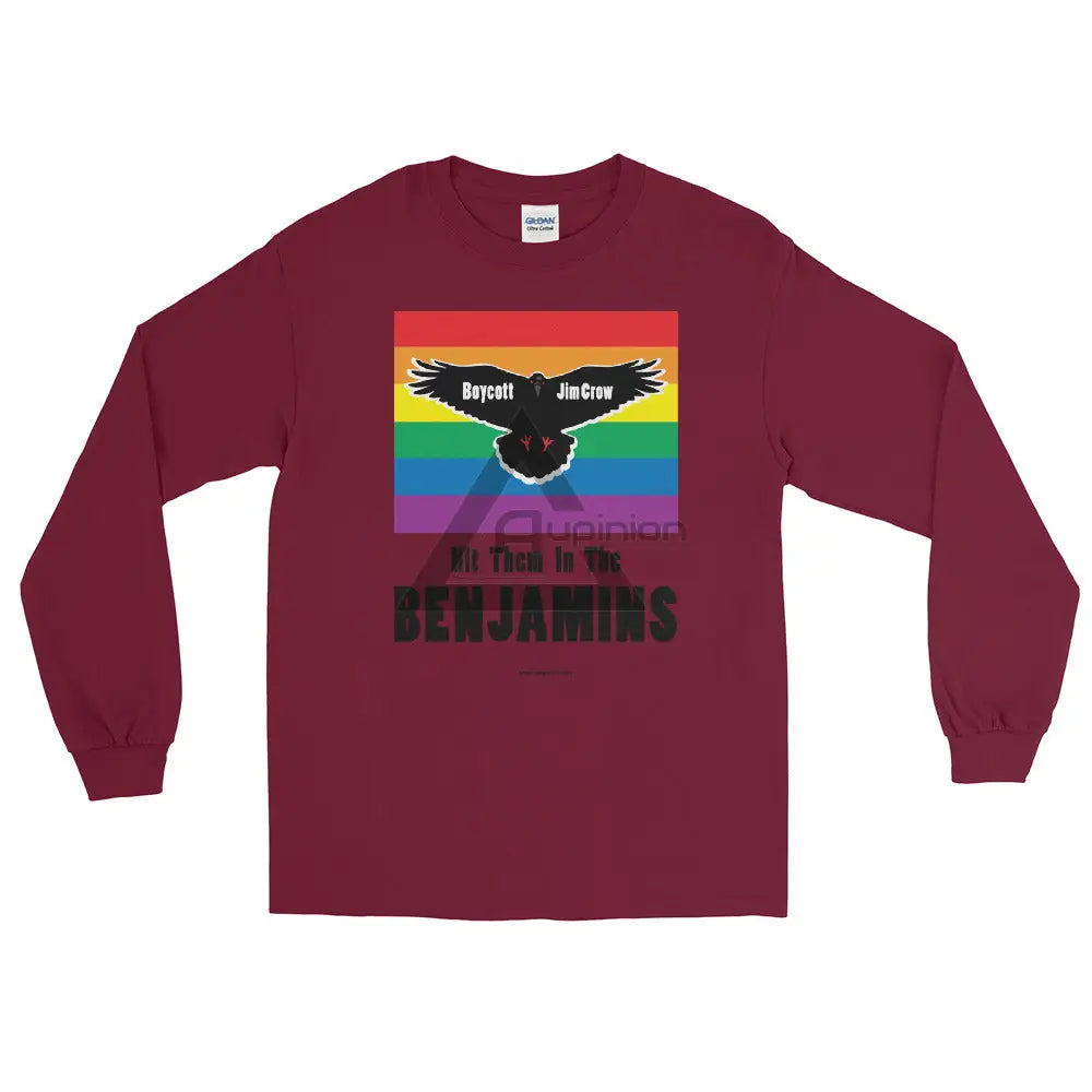 Lgbt Long Sleeve Shirt Maroon / S