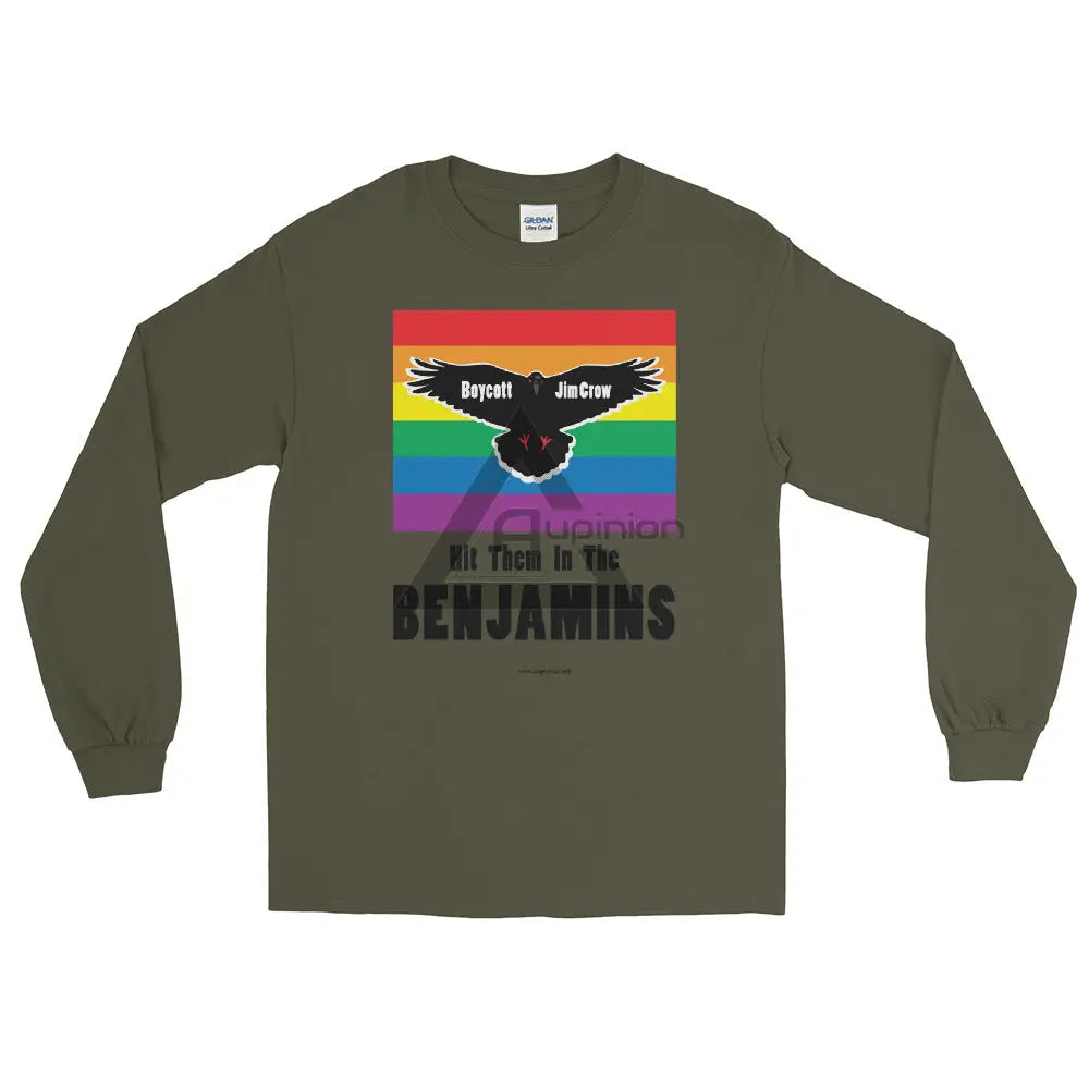 Lgbt Long Sleeve Shirt Military Green / S