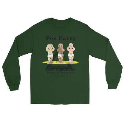 Pee Party Long Sleeve Forest Green / S