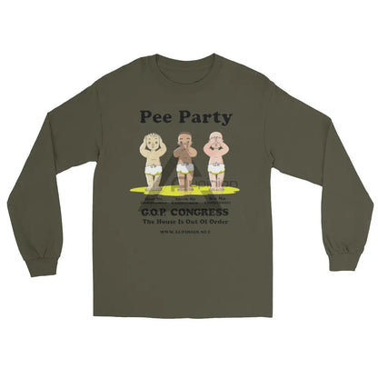 Pee Party Long Sleeve Military Green / S