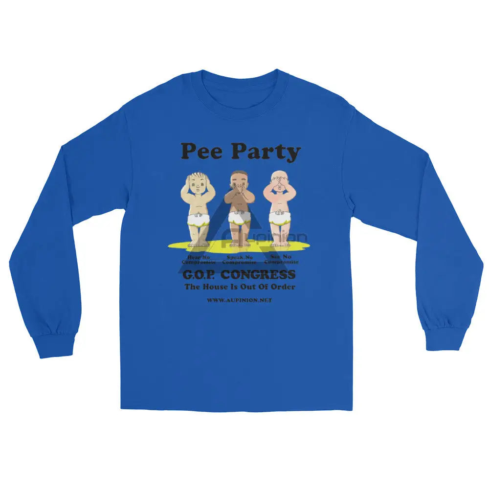 Pee Party Long Sleeve Royal / S