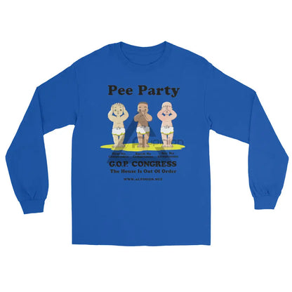 Pee Party Long Sleeve Royal / S