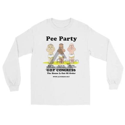 Pee Party Long Sleeve White / S