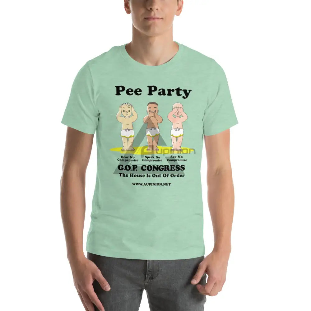 Pee Party Short Sleeve Heather Prism Mint / Xs