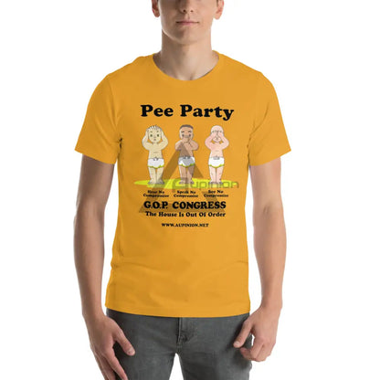 Pee Party Short Sleeve Mustard / Xs