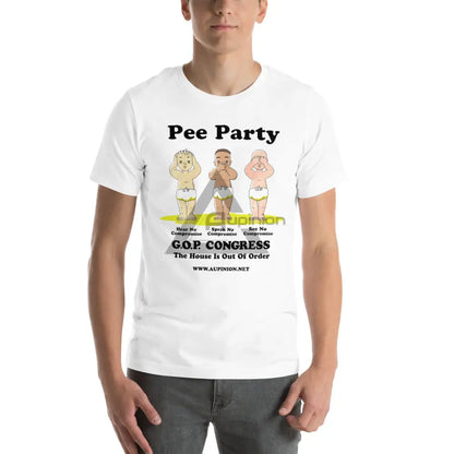 Pee Party Short Sleeve White / Xs