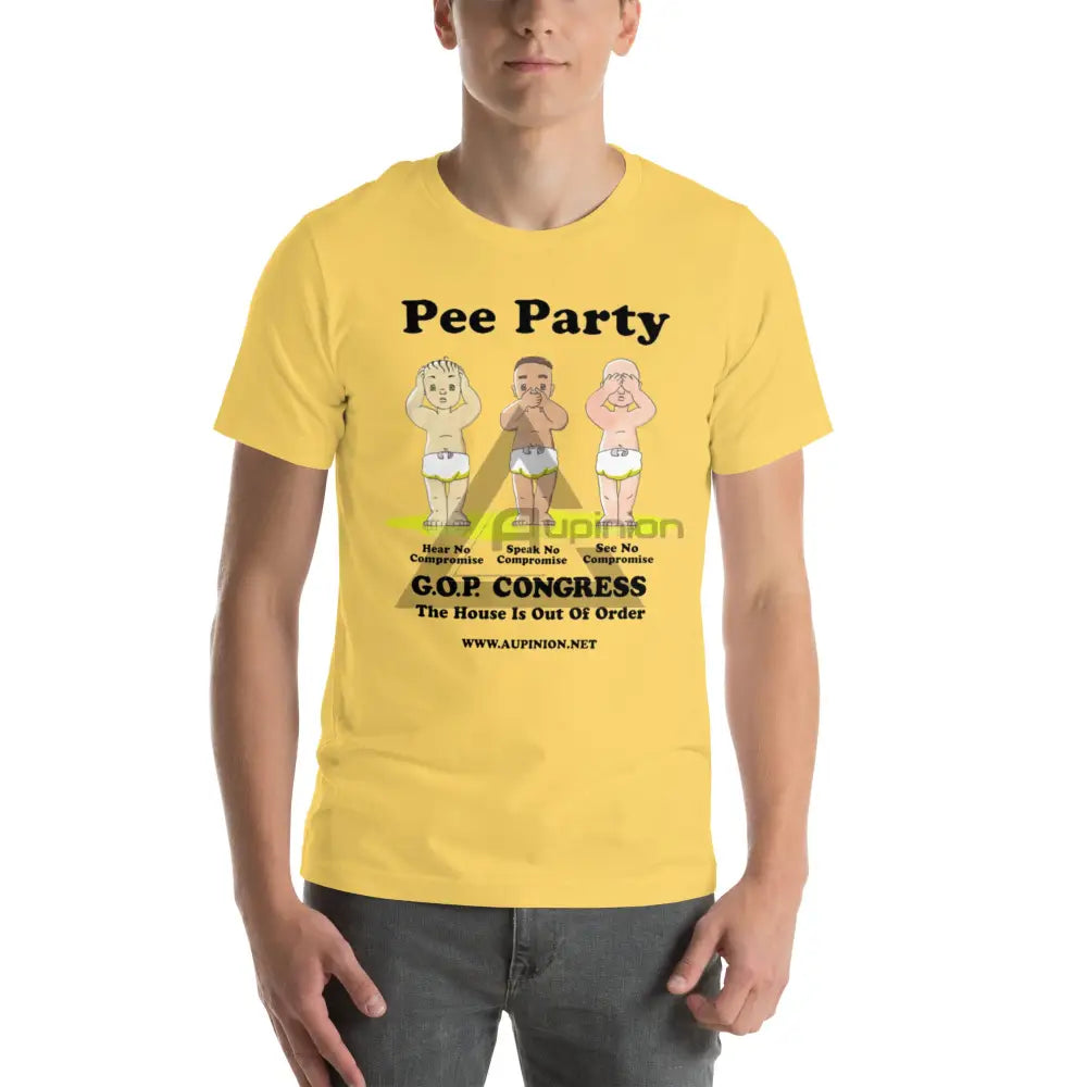 Pee Party Short Sleeve Yellow / S