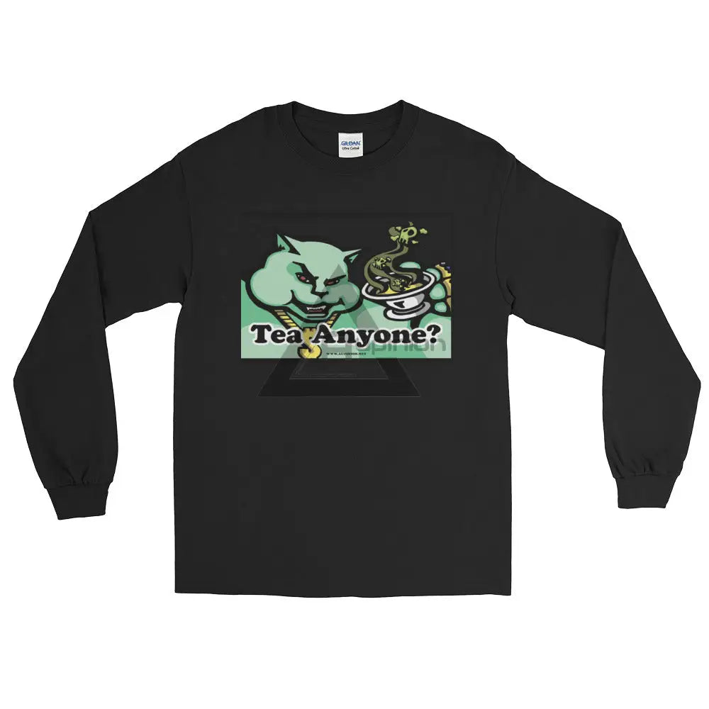 Tea Anyone Long Sleeve T-Shirt Black / S