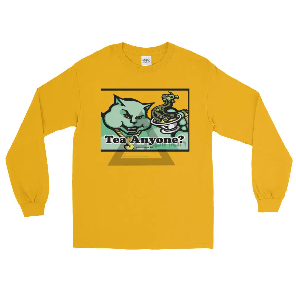 Tea Anyone Long Sleeve T-Shirt Gold / S