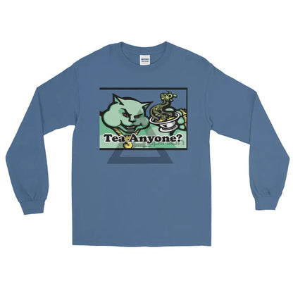 Tea Anyone Long Sleeve T-Shirt Indigo Blue / S