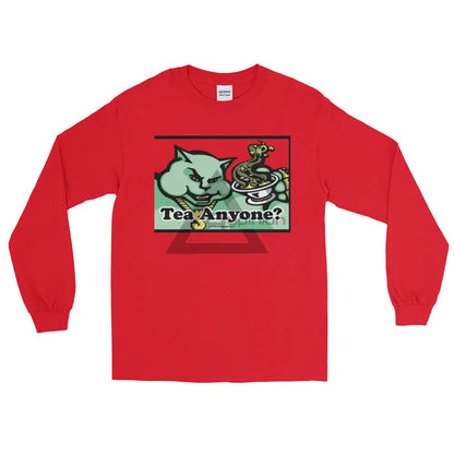 Tea Anyone Long Sleeve T-Shirt Red / S