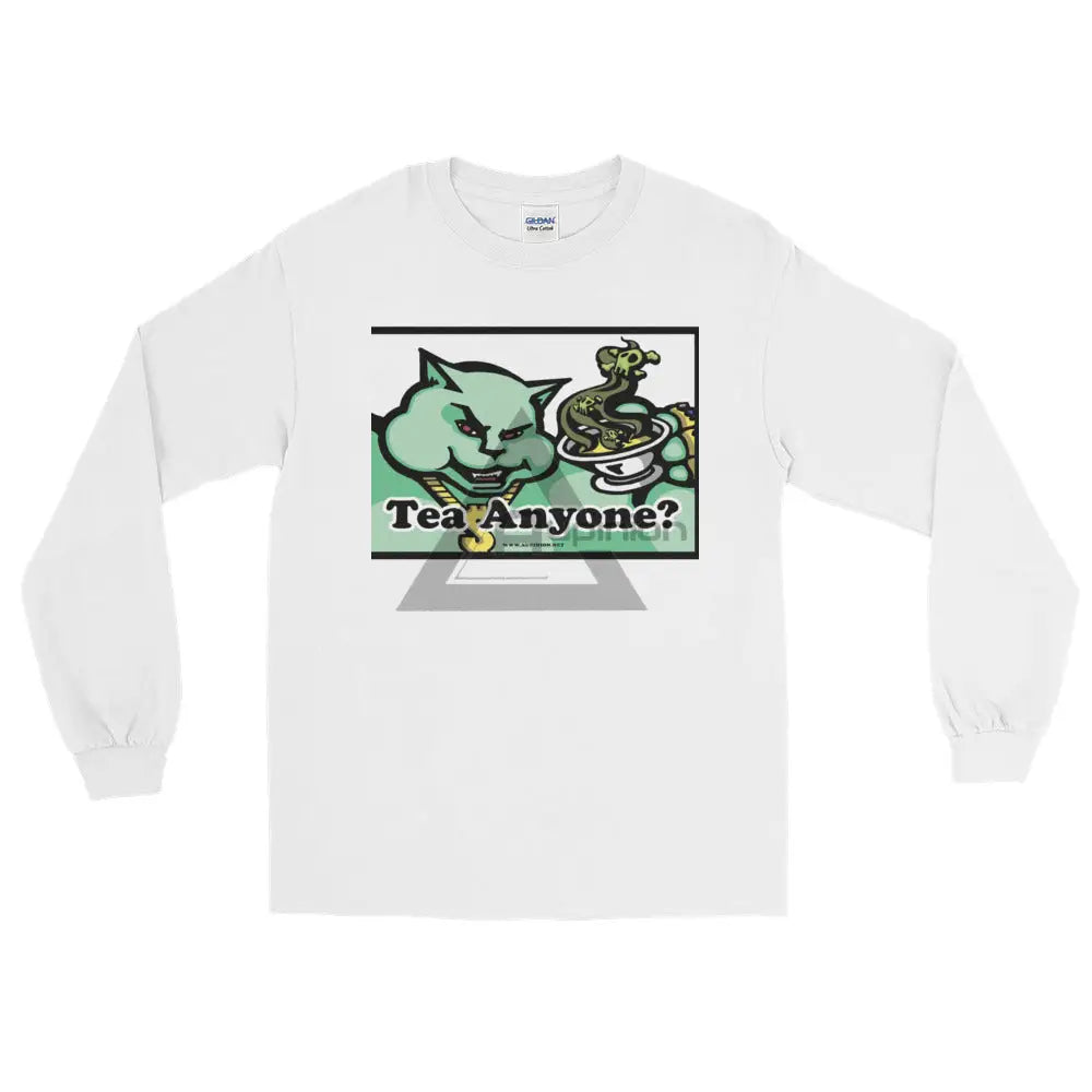 Tea Anyone Long Sleeve T-Shirt White / S